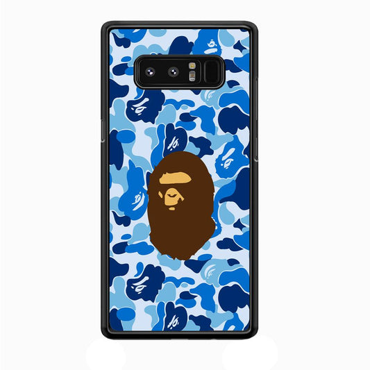 Camo Blue Head Monkey Samsung Galaxy Note 8 Case-Plastic / Full Wrap (3D Case)-Xtracase