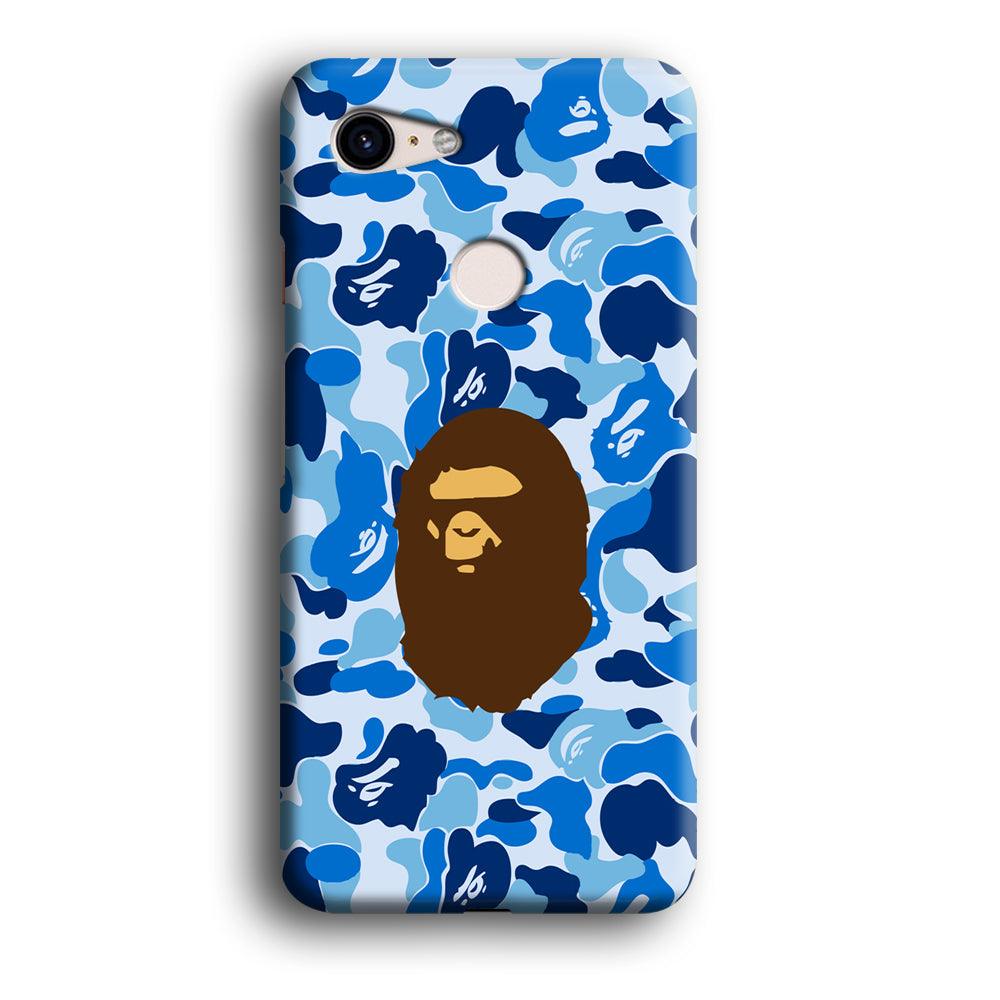 Camo Blue Head Monkey Google Pixel 3 XL 3D Case-Xtracase