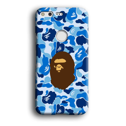 Camo Blue Head Monkey Google Pixel XL 3D Case-Xtracase