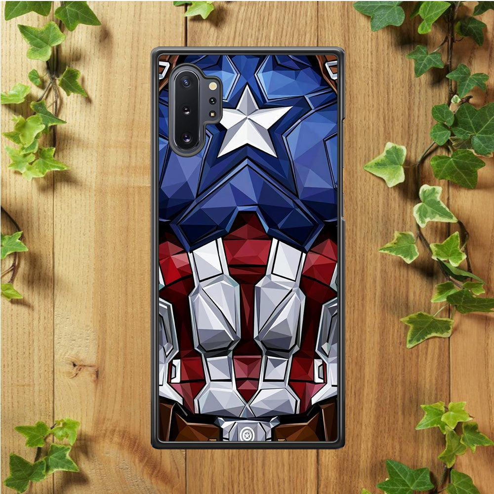 Captain America Suit Armor Samsung Galaxy Note 10 Plus Case-Plastic / Full Wrap (3D Case)-Xtracase