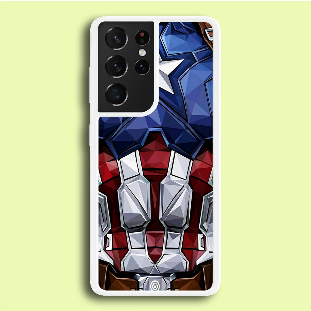 Captain America Suit Armor Samsung Galaxy S21 Ultra Case
