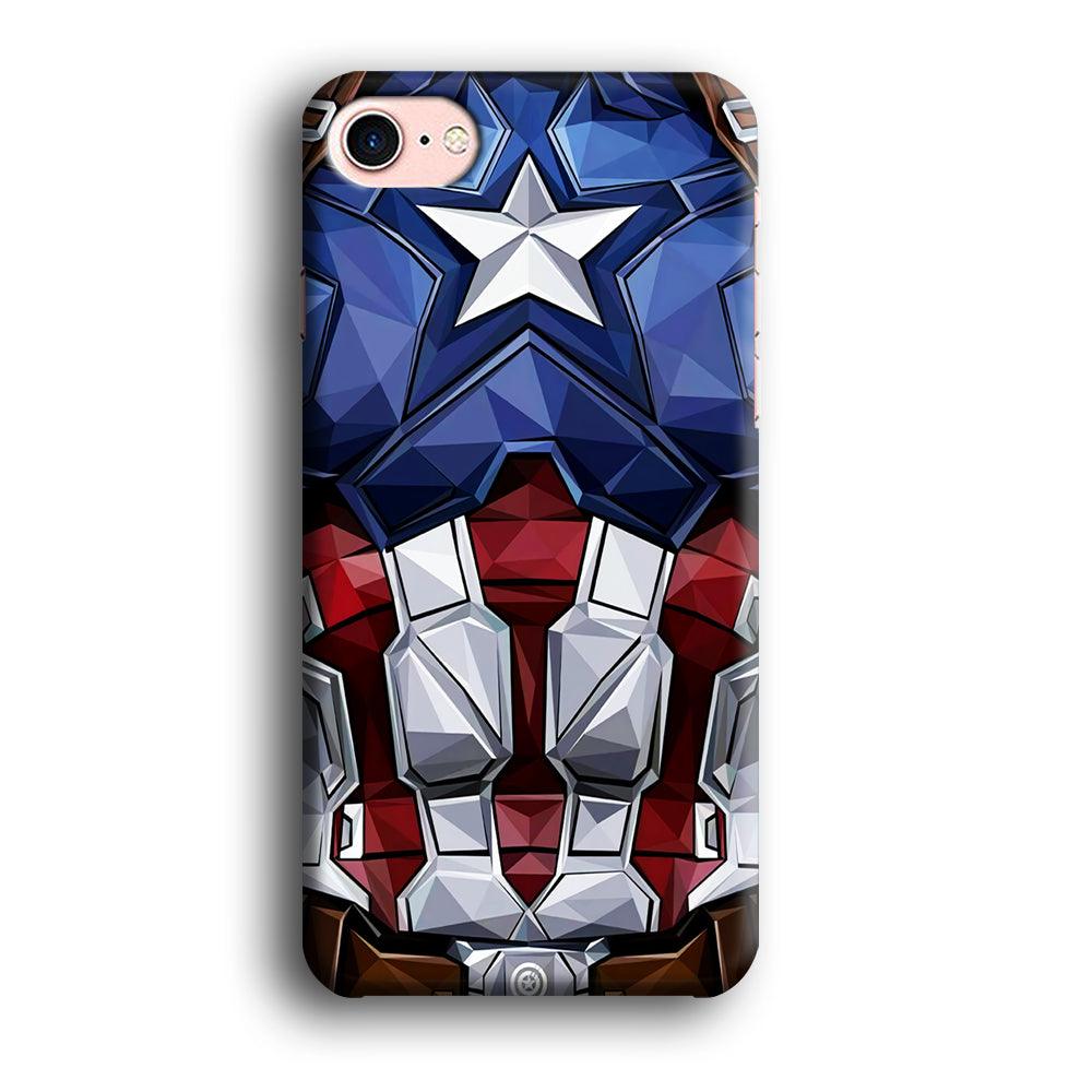 Captain America Suit Armor iPhone SE 2020 Case-Plastic / Full Wrap (3D Case)-Xtracase