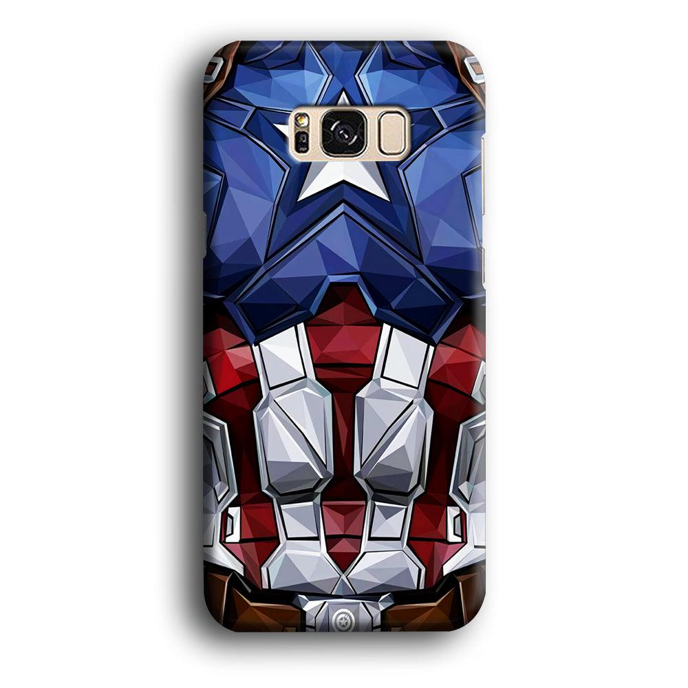 Captain America Suit Armor Samsung Galaxy S8 Case-Plastic / Full Wrap (3D Case)-Xtracase