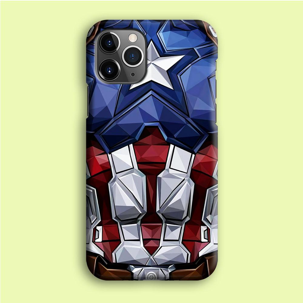 Captain America Suit Armor iPhone 12 Pro Case-Plastic / Full Wrap (3D Case)-Xtracase