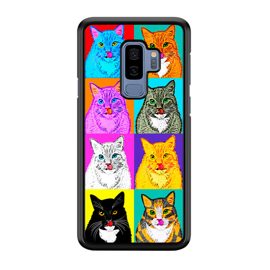 Cat Colorful Art Collage Samsung Galaxy S9 Plus Case