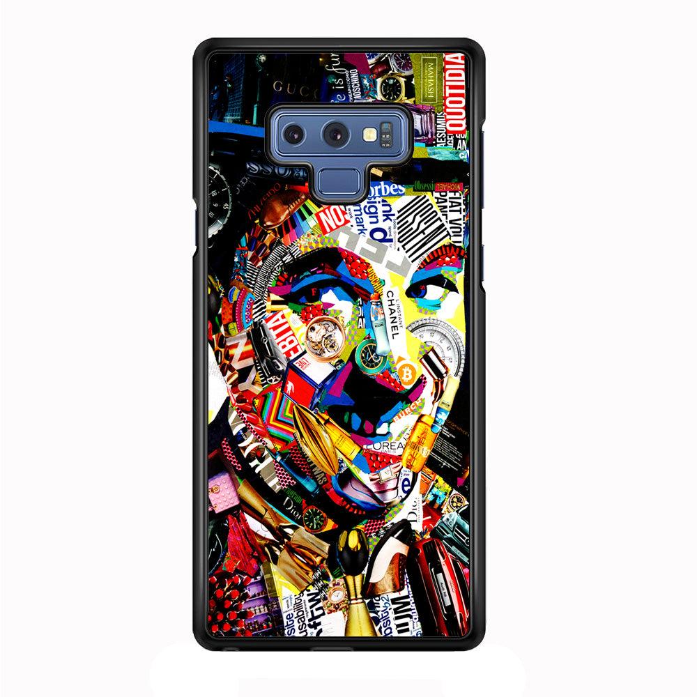 Charlie Chaplin Abstract Art Samsung Galaxy Note 9 Case-Plastic / Full Wrap (3D Case)-Xtracase