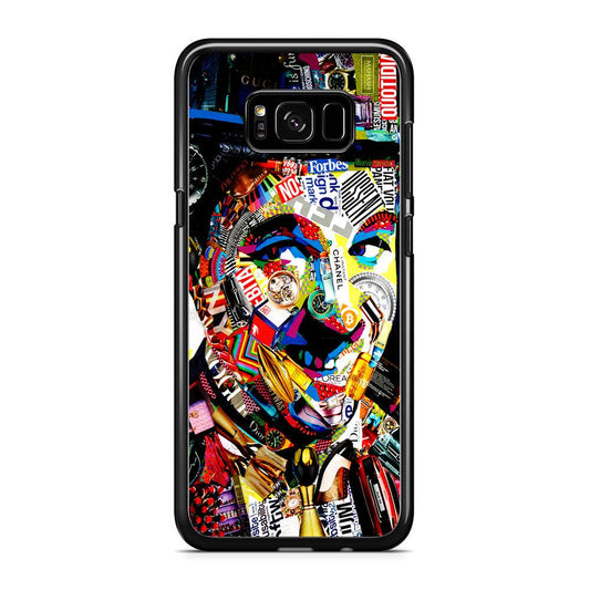 Charlie Chaplin Abstract Art Samsung Galaxy S8 Case-Rubber / Black (2D Case)-Xtracase
