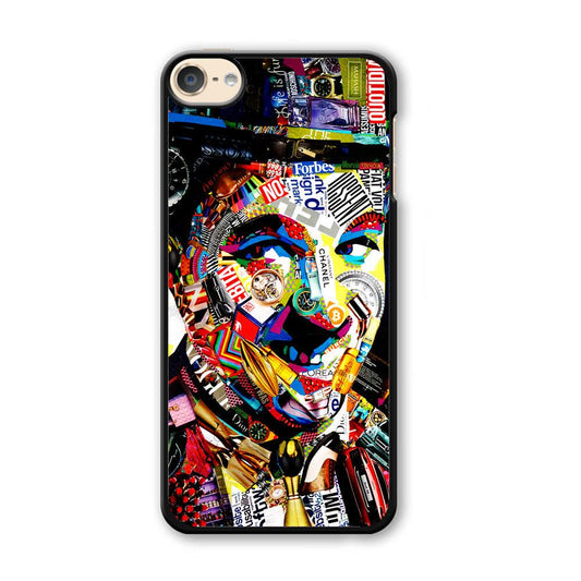 Charlie Chaplin Abstract Art iPod Touch 6 Case-Plastic / Black (2D Case)-Xtracase