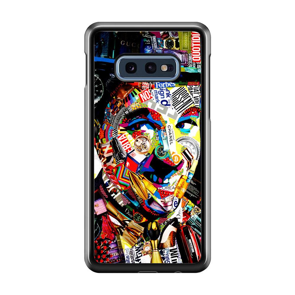 Charlie Chaplin Abstract Art Samsung Galaxy S10E Case-Plastic / Full Wrap (3D Case)-Xtracase