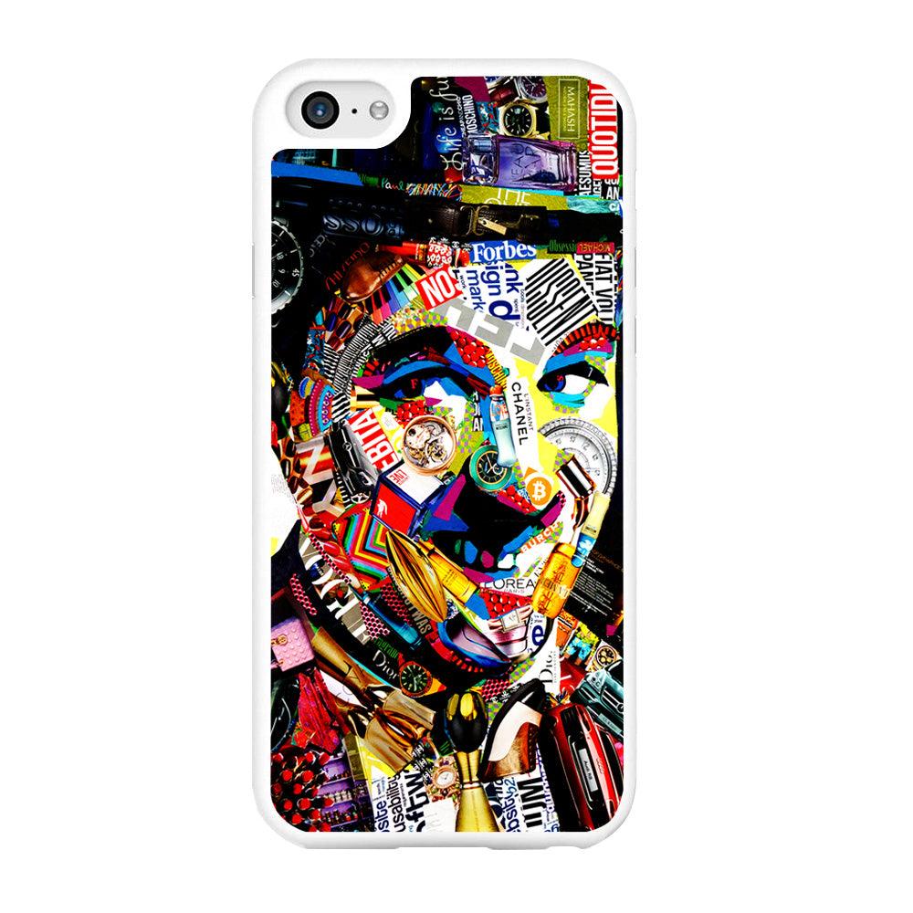 Charlie Chaplin Abstract Art iPhone 6 | 6s Case-Rubber / White (2D Case)-Xtracase