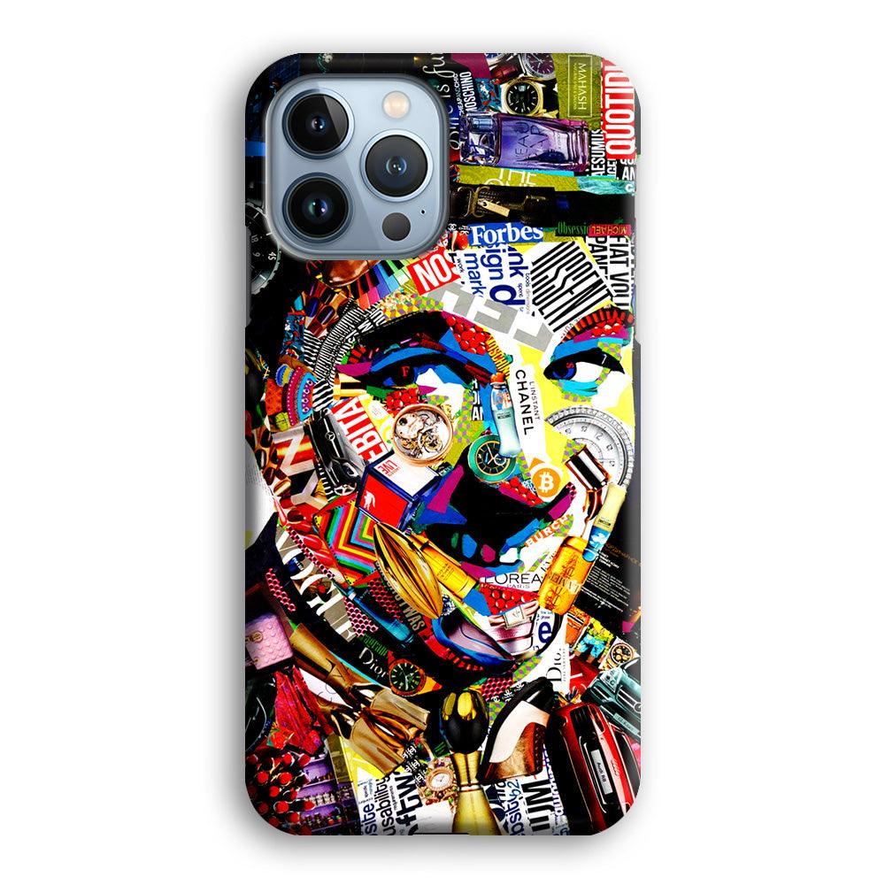 Charlie Chaplin Abstract Art iPhone 13 Pro Max Case-Plastic / Full Wrap (3D Case)-Xtracase