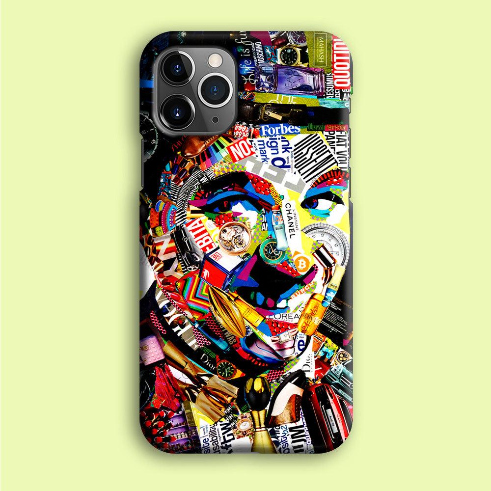Charlie Chaplin Abstract Art iPhone 12 Pro Case-Plastic / Full Wrap (3D Case)-Xtracase