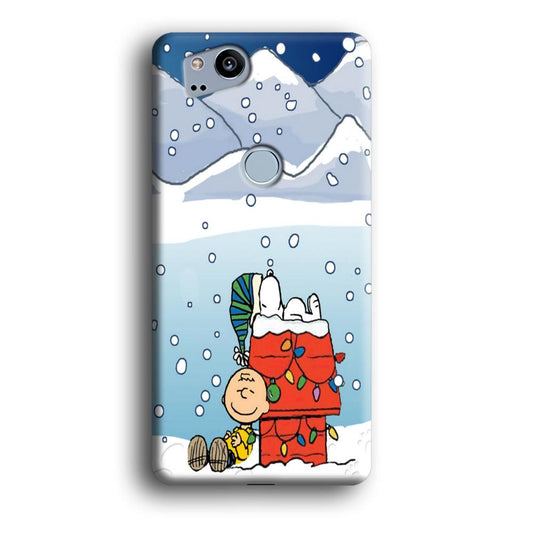 Charlie and Snoopy Sleep on The Snow Google Pixel 2 3D Case-Xtracase