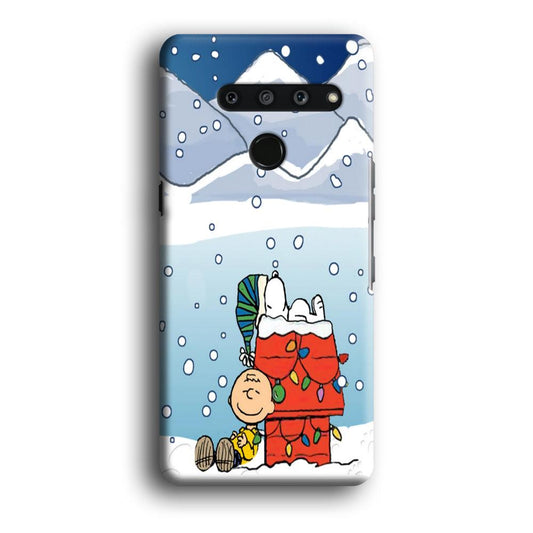 Charlie and Snoopy Sleep on The Snow LG V50 3D Case-Xtracase