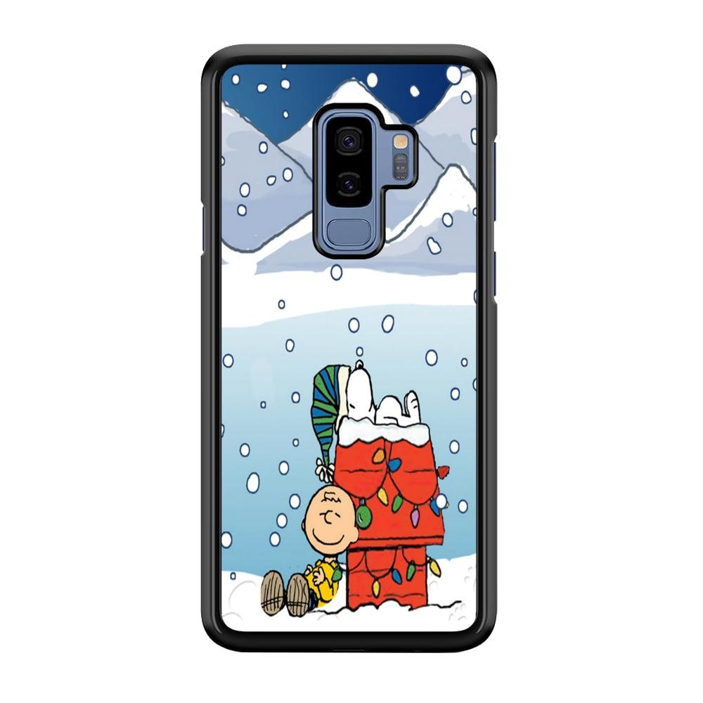 Charlie and Snoopy Sleep on The Snow Samsung Galaxy S9 Plus Case-Plastic / Full Wrap (3D Case)-Xtracase