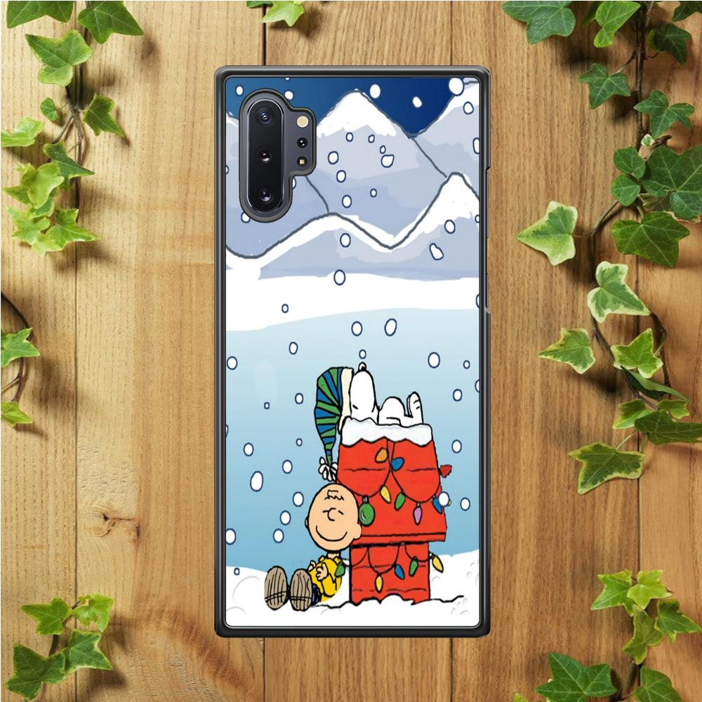 Charlie and Snoopy Sleep on The Snow Samsung Galaxy Note 10 Plus Case-Plastic / Full Wrap (3D Case)-Xtracase