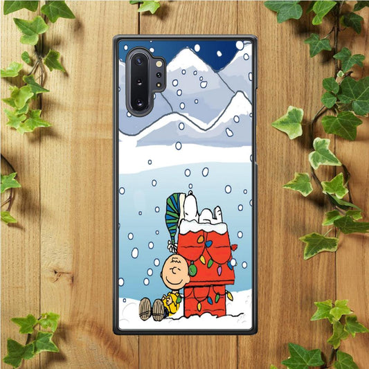 Charlie and Snoopy Sleep on The Snow Samsung Galaxy Note 10 Plus Case-Plastic / Full Wrap (3D Case)-Xtracase