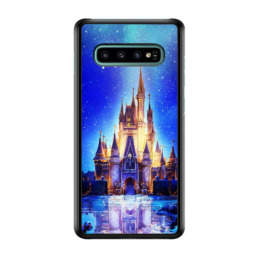 Cinderella Castle Samsung Galaxy S10 Plus Case-Rubber / Black (2D Case)-Xtracase