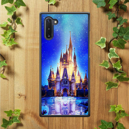 Cinderella Castle Samsung Galaxy Note 10 Case-Rubber / Black (2D Case)-Xtracase