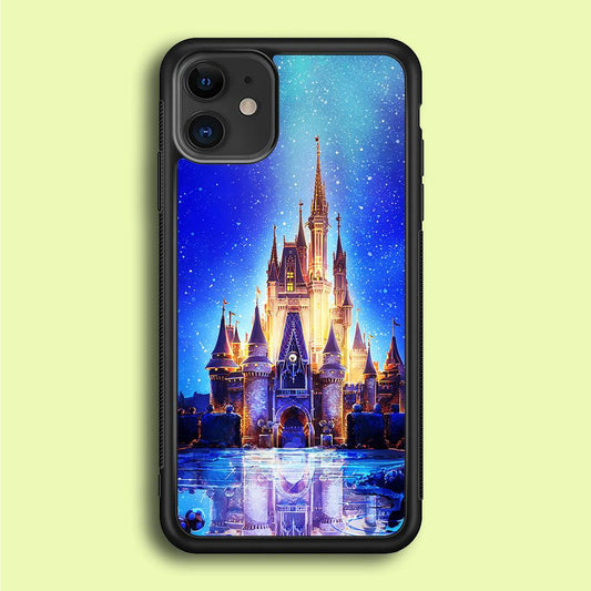 Cinderella Castle iPhone 12 Mini Case-Rubber / Black (2D Case)-Xtracase