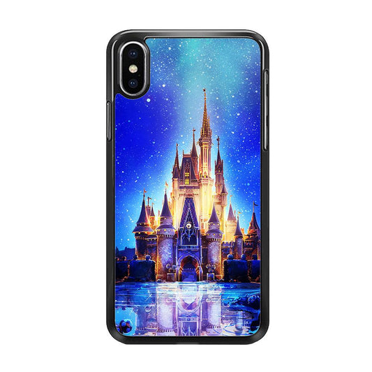 Cinderella Castle iPhone Xs Max Case-Rubber / Black (2D Case)-Xtracase