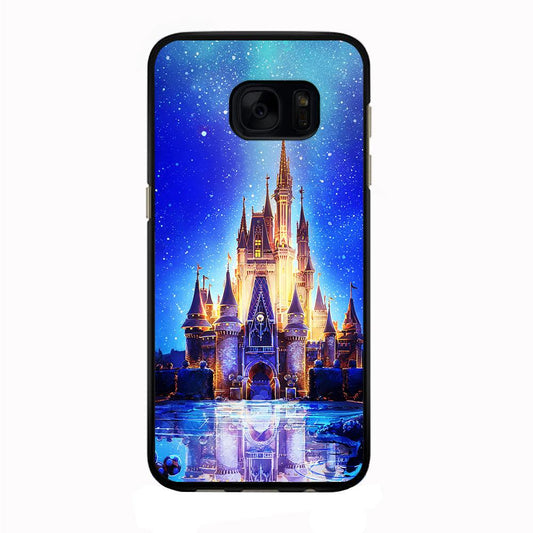 Cinderella Castle Samsung Galaxy S7 Edge Case-Rubber / Black (2D Case)-Xtracase