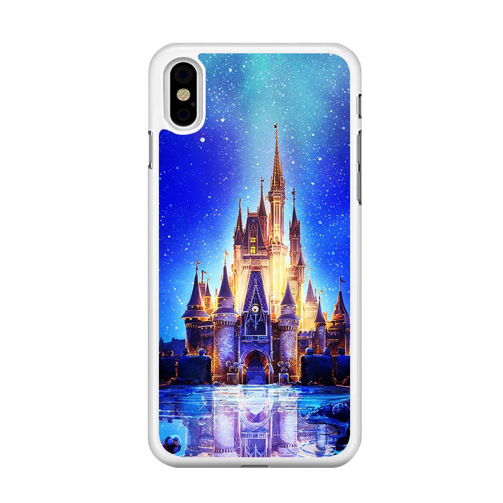 Cinderella Castle iPhone Xs Case-Rubber / White (2D Case)-Xtracase