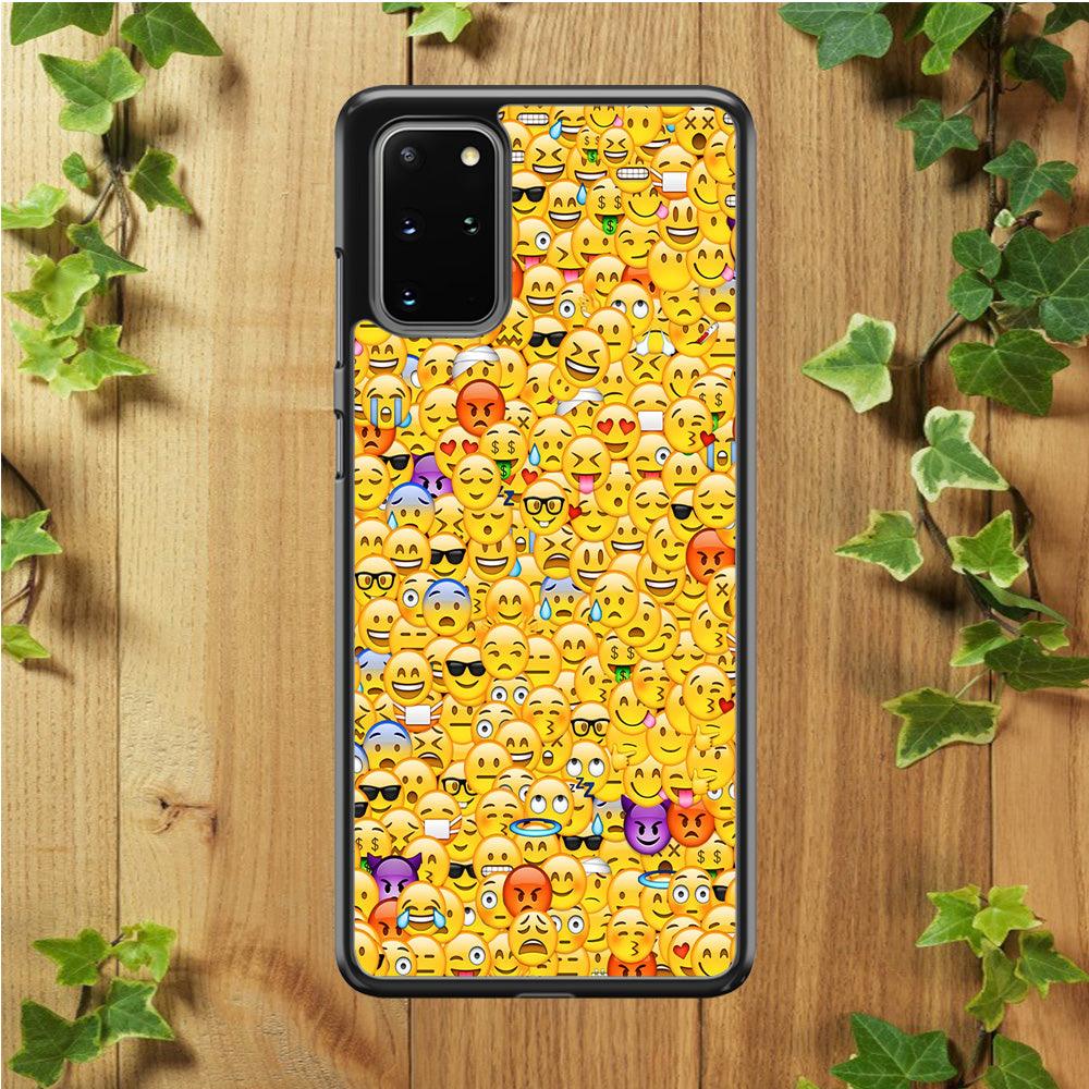 Collection Of Emoticons Samsung Galaxy S20 Plus Case-Plastic / Full Wrap (3D Case)-Xtracase