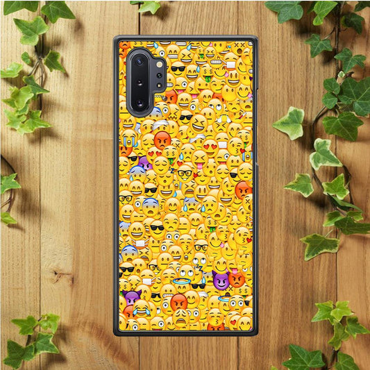 Collection Of Emoticons Samsung Galaxy Note 10 Plus Case-Plastic / Full Wrap (3D Case)-Xtracase