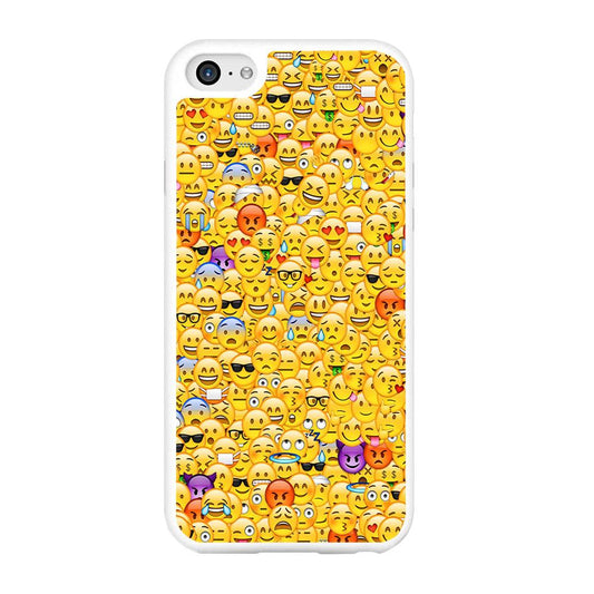 Collection Of Emoticons iPhone 6 | 6s Case-Rubber / White (2D Case)-Xtracase