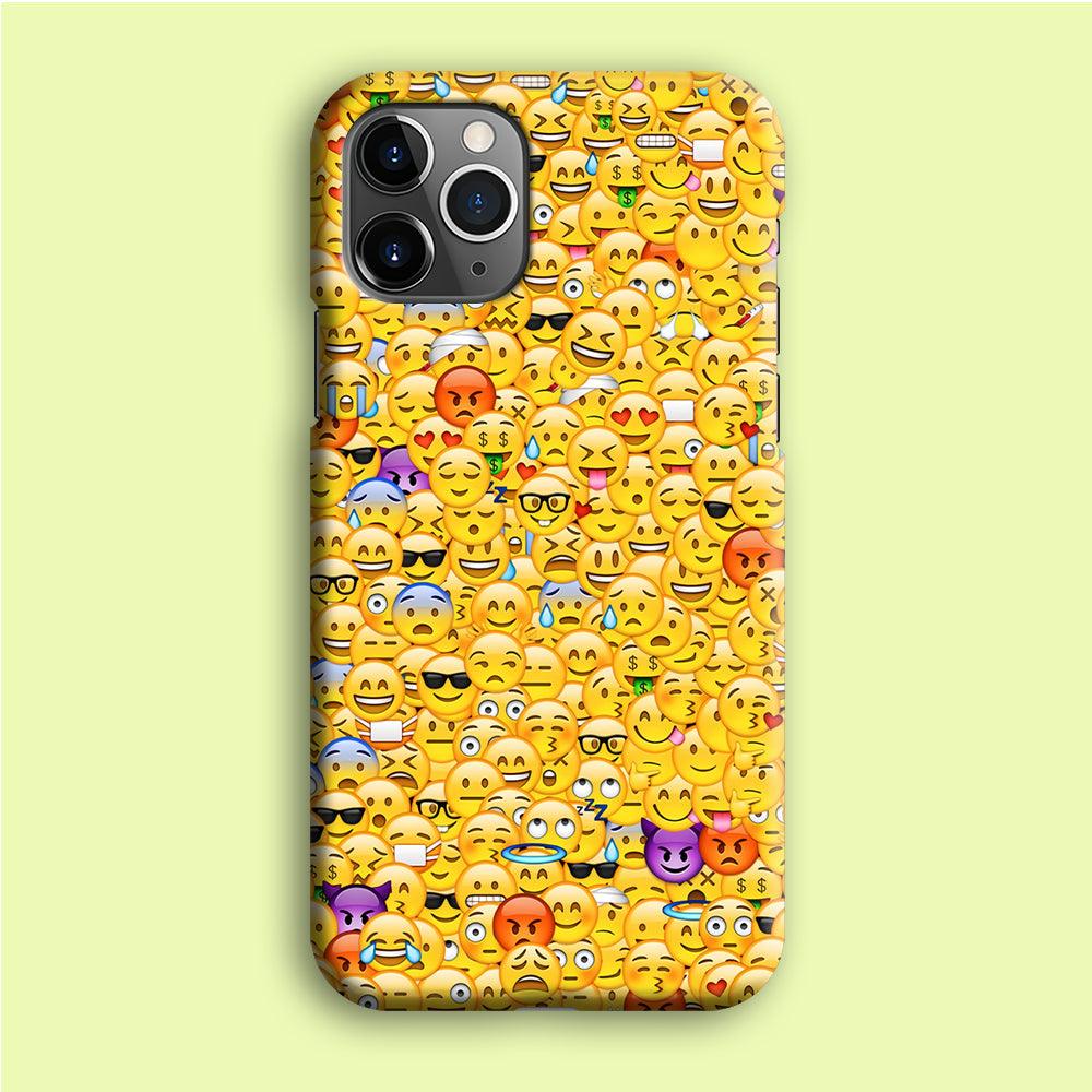 Collection Of Emoticons iPhone 12 Pro Max Case-Plastic / Full Wrap (3D Case)-Xtracase