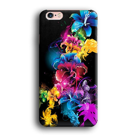 Colorful Flower Art iPhone 6 | 6s Case-Plastic / Full Wrap (3D Case)-Xtracase