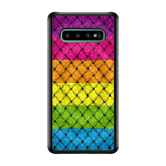 Colorful Weave Bubble Samsung Galaxy S10 Case-Plastic / Full Wrap (3D Case)-Xtracase