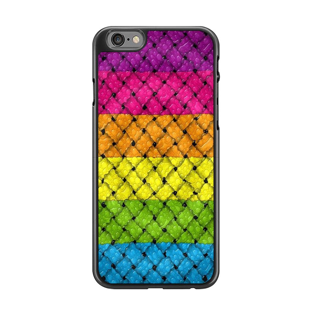 Colorful Weave Bubble iPhone 6 | 6s Case-Rubber / Black (2D Case)-Xtracase