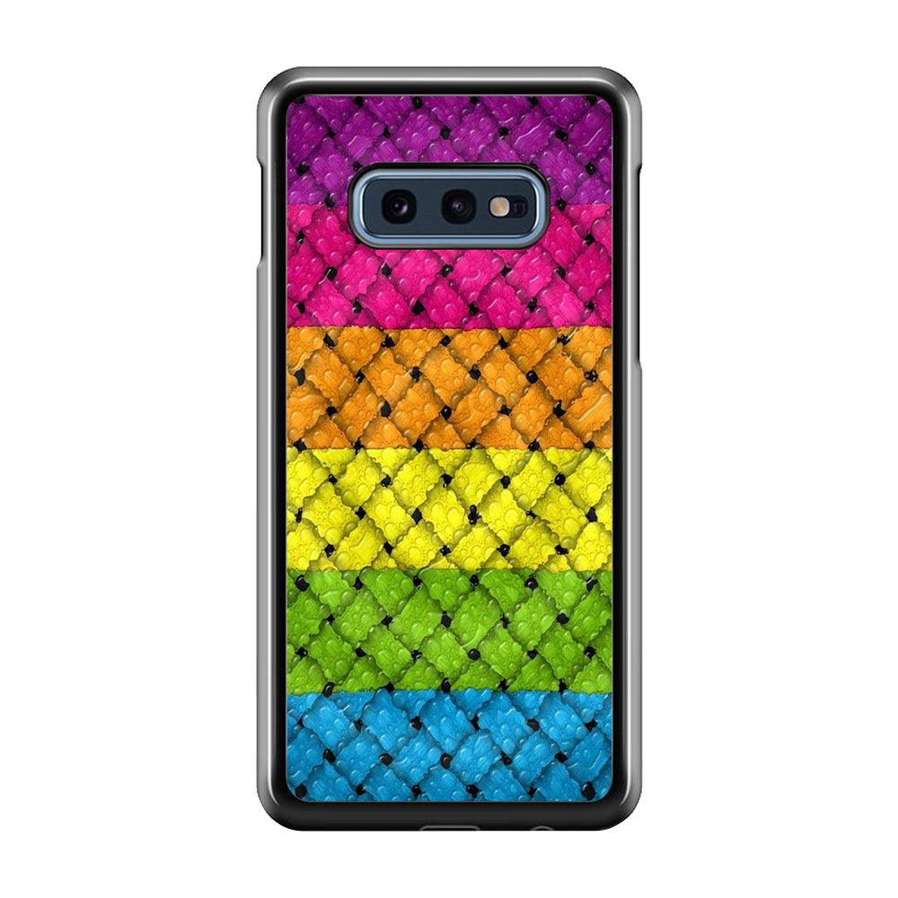 Colorful Weave Bubble Samsung Galaxy S10E Case-Plastic / Full Wrap (3D Case)-Xtracase