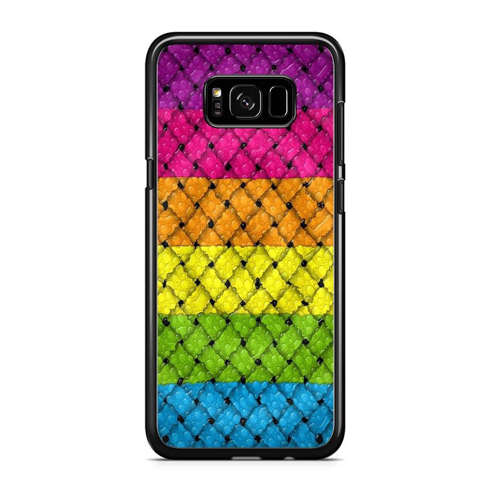 Colorful Weave Bubble Samsung Galaxy S8 Case-Rubber / Black (2D Case)-Xtracase