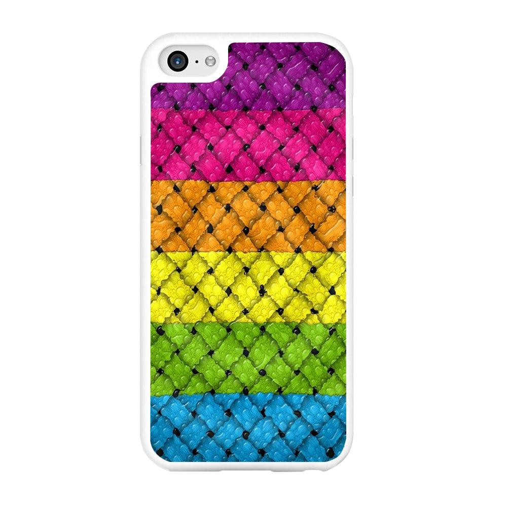 Colorful Weave Bubble iPhone 6 | 6s Case-Rubber / White (2D Case)-Xtracase