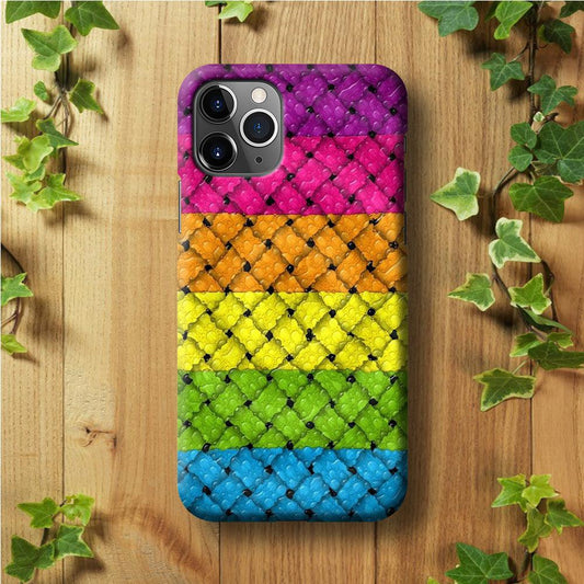 Colorful Weave Bubble iPhone 11 Pro Case-Plastic / Full Wrap (3D Case)-Xtracase
