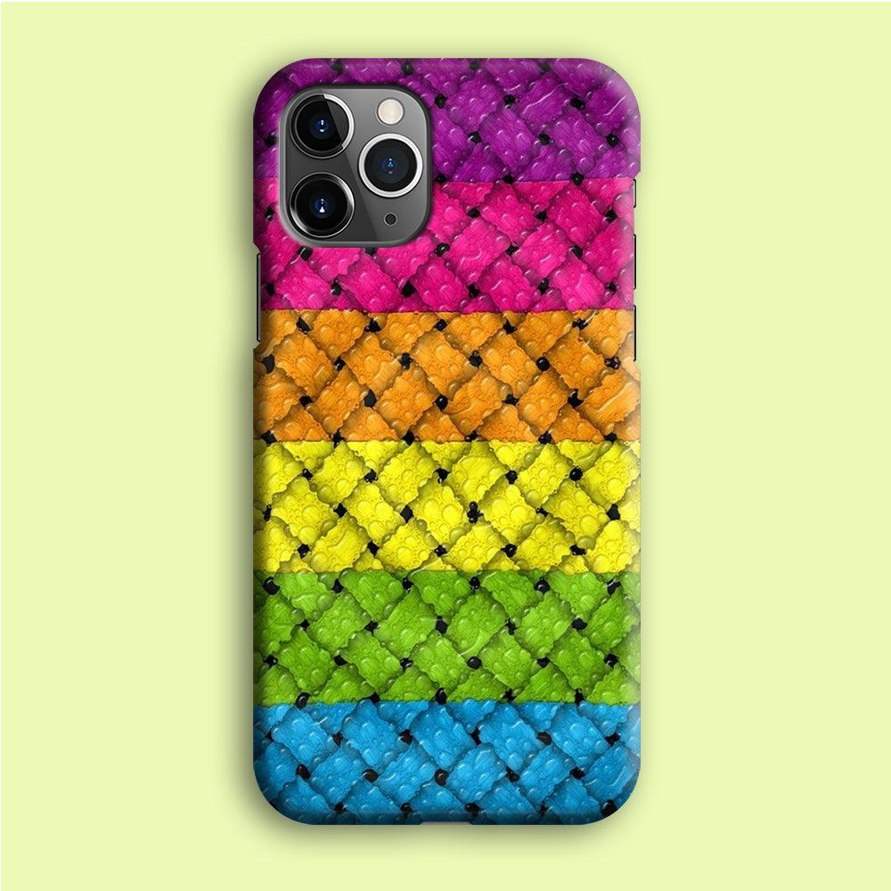 Colorful Weave Bubble iPhone 12 Pro Case-Plastic / Full Wrap (3D Case)-Xtracase