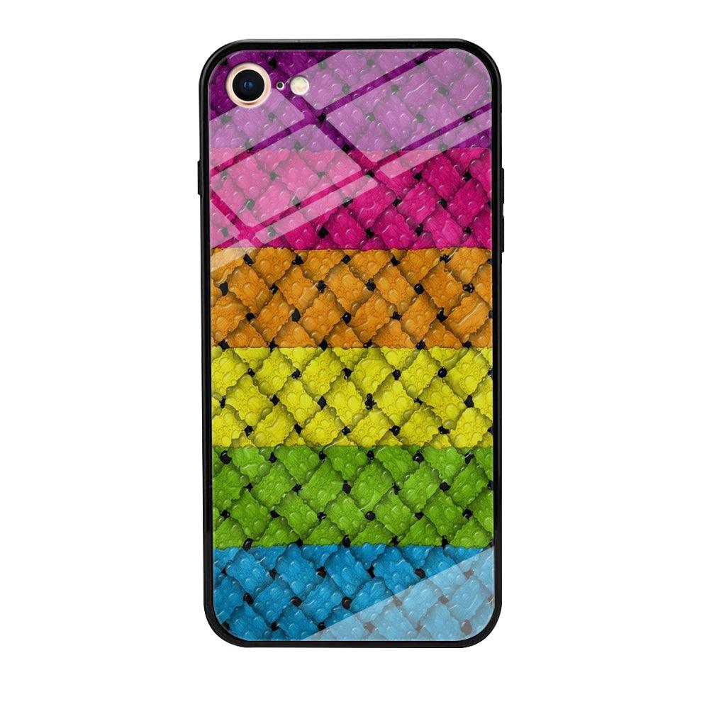 Colorful Weave Bubble iPhone 8 Case-Tempered Glass Case-Xtracase