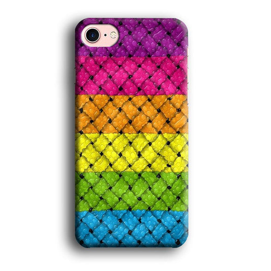 Colorful Weave Bubble iPhone 8 Case-Plastic / Full Wrap (3D Case)-Xtracase