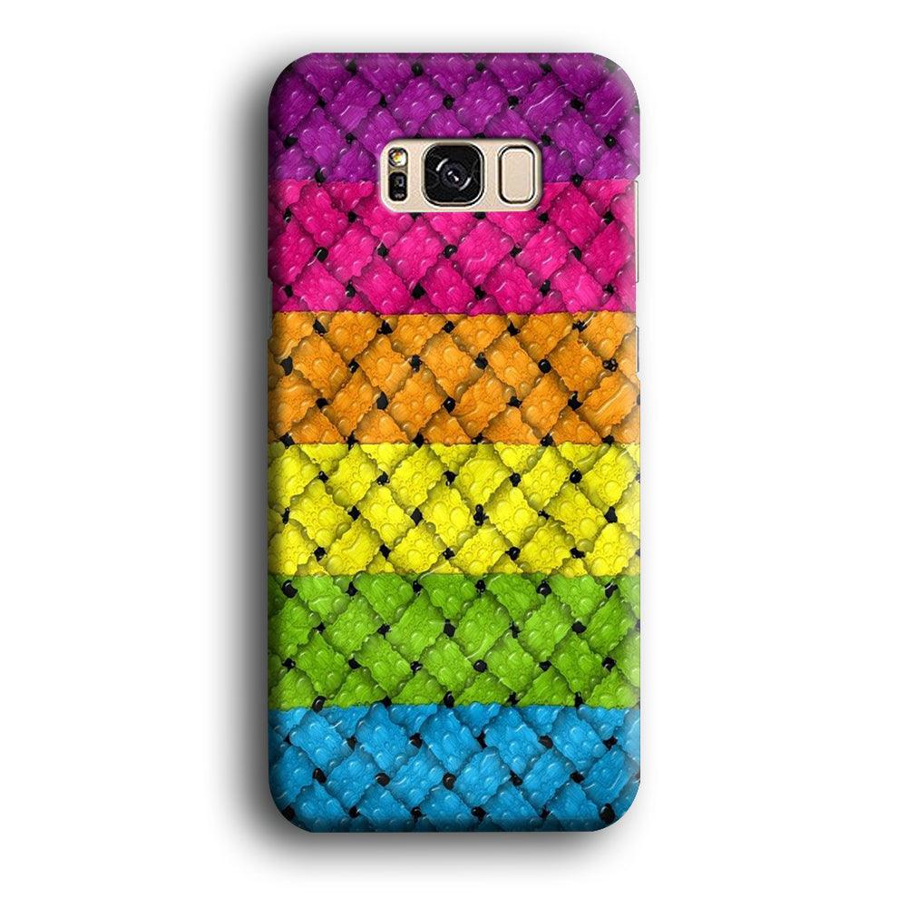 Colorful Weave Bubble Samsung Galaxy S8 Case-Plastic / Full Wrap (3D Case)-Xtracase