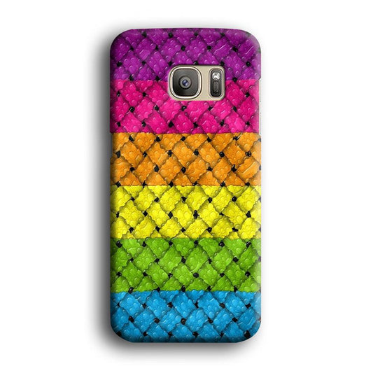 Colorful Weave Bubble Samsung Galaxy S7 Edge Case-Plastic / Full Wrap (3D Case)-Xtracase
