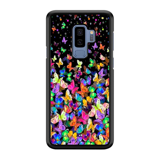 Colorfull Butterfly in The Dark Samsung Galaxy S9 Plus Case-Plastic / Full Wrap (3D Case)-Xtracase
