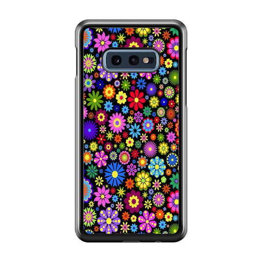 Colorfull Flower Pattern Samsung Galaxy S10E Case-Plastic / Full Wrap (3D Case)-Xtracase