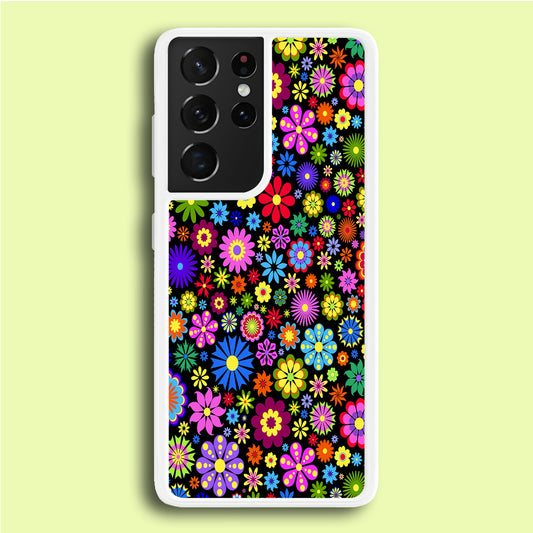 Colorfull Flower Pattern Samsung Galaxy S21 Ultra Case