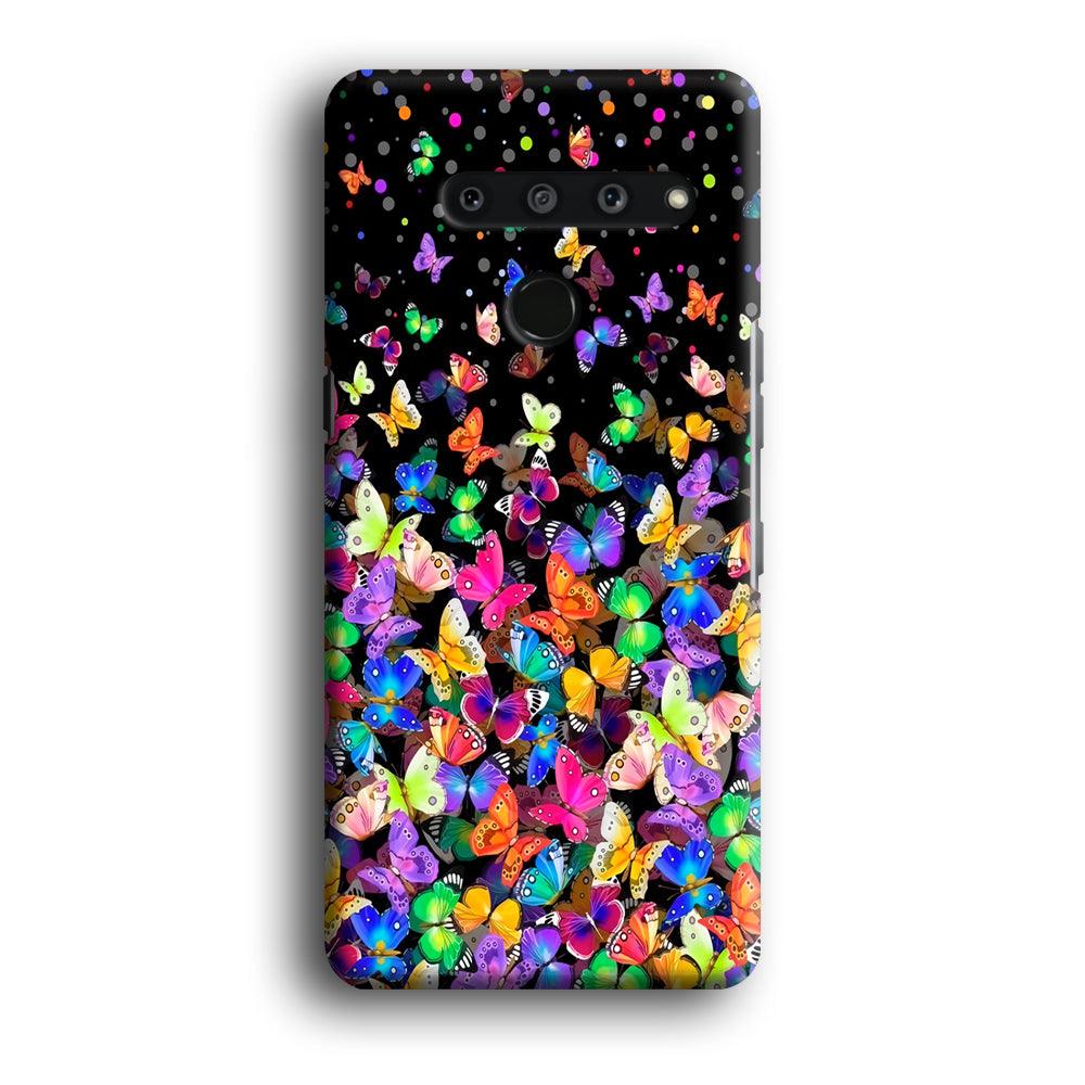 Colorfull Butterfly in The Dark LG V50 3D Case-Xtracase