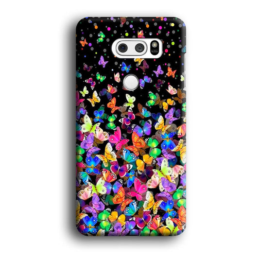 Colorfull Butterfly in The Dark LG V30 3D Case-Xtracase