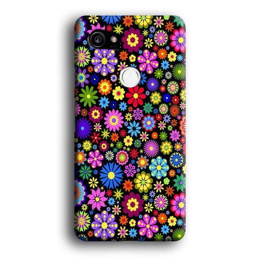 Colorfull Flower Pattern Google Pixel 2 XL 3D Case-Xtracase