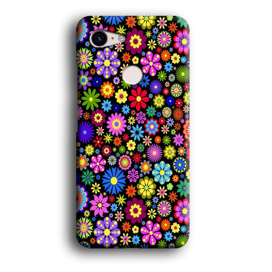 Colorfull Flower Pattern Google Pixel 3 3D Case-Xtracase